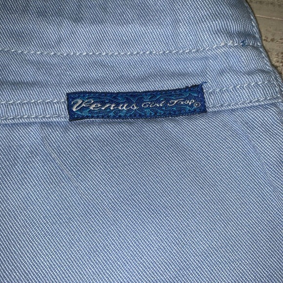 Vintage Pants Capris Y2K 90's Venus Girl Trap Light Blue Drawstring Waist Sz 0 - Picture 9 of 9